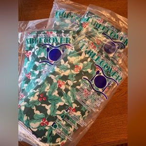 Plastic-backed tissue Christmas Table Cover bundle